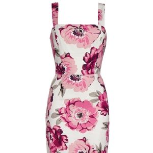 Charles Henry linen floral midi sundress
